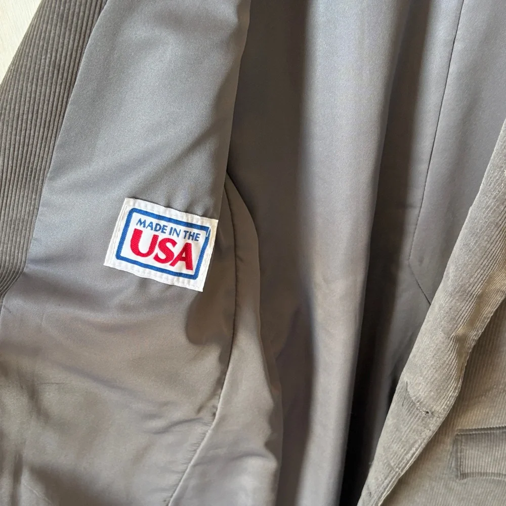 Pioneer Wear‎ Men's Gray Corduroy Blazer with Elbow Patches